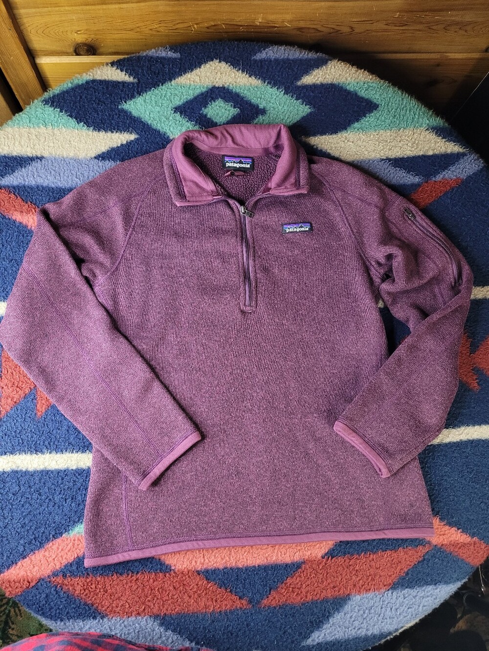 Patagonia Better Sweater Womens Small Maroon Burgundy 1/4 Zip Fleece